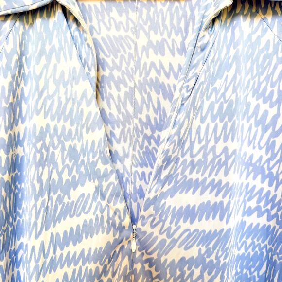 Vintage Vera for Formfit Rogers Caftan L Blue White 70s Robe Coverup Coastal - Picture 3 of 8